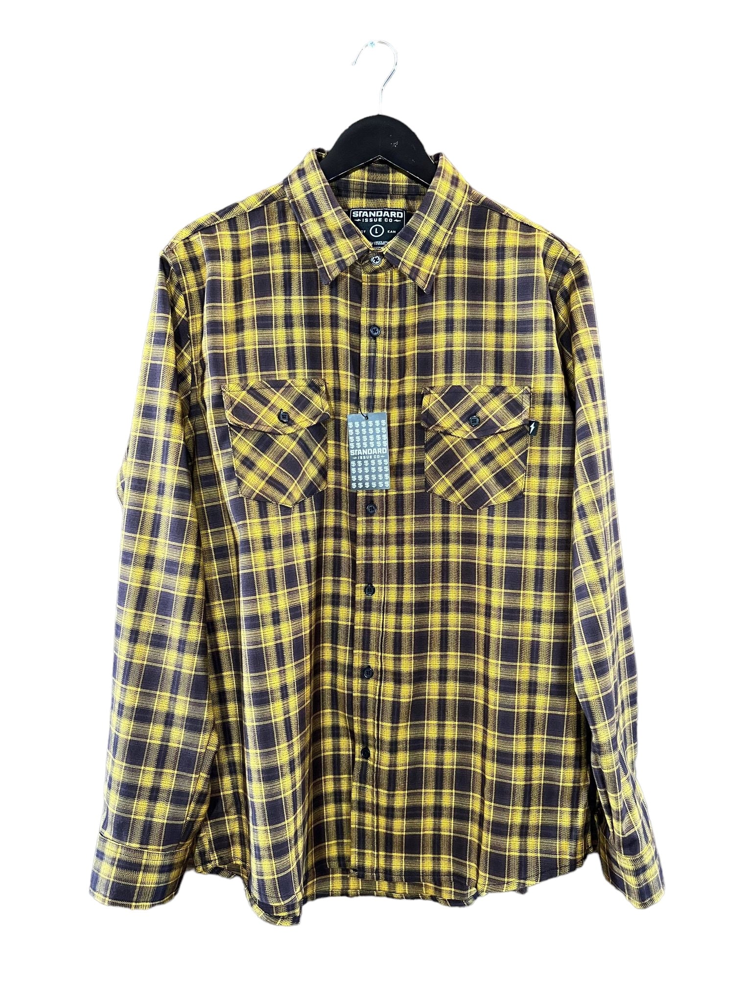 Standard Issue Co. - Shop Flannel - Chocolate/Amber Gold